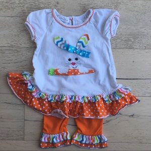 Bonnie Jean Little Girls Orange Legging Set 4T